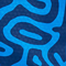 Bright Cobalt Wood Carve Print